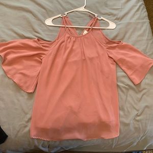 Pink blouse top